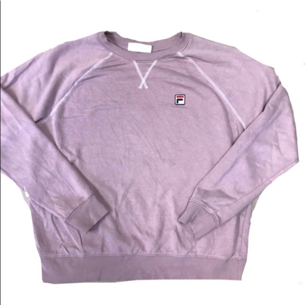 Fila pink shirt logo crew neck